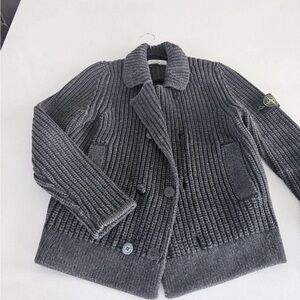 Stone Island Charcoal Mens Cardigan